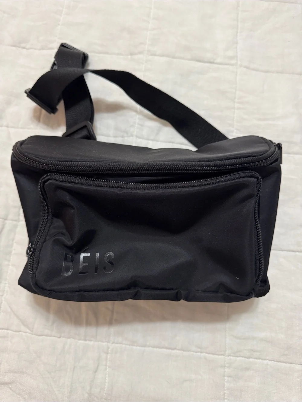 BEIS Black Mini Diaper Bag with Front Zip Pocket